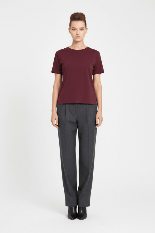 Vila Damen T-Shirt Vinora Kurzarm T-Shirt - Port Royale