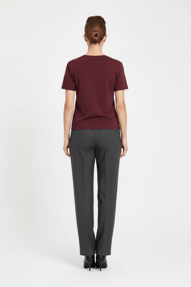 Vila Damen T-Shirt Vinora Kurzarm T-Shirt - Port Royale