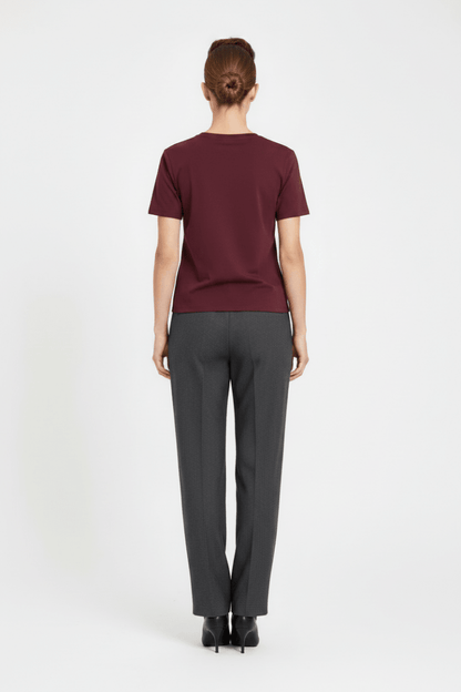 Vila Damen T-Shirt Vinora Kurzarm T-Shirt - Port Royale
