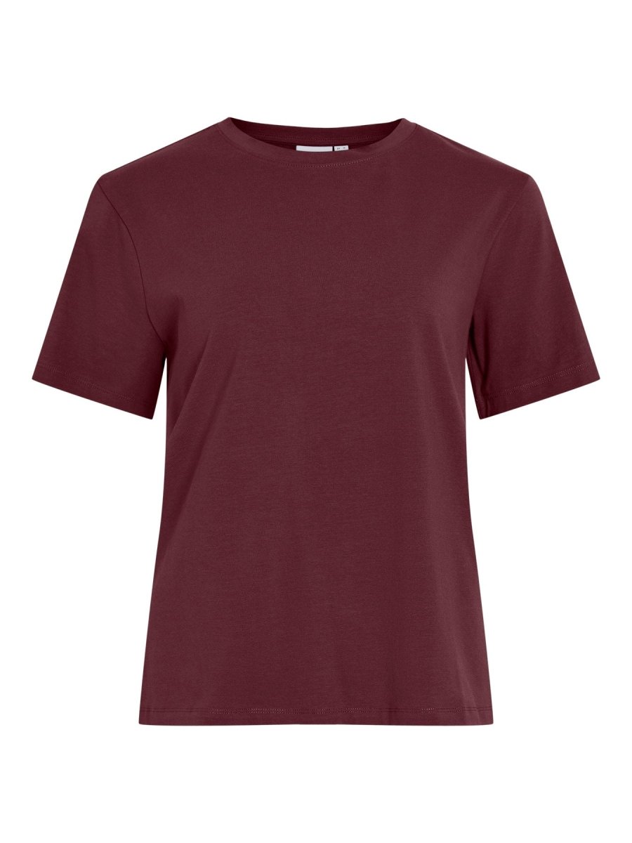 Vila Damen T-Shirt Vinora Kurzarm T-Shirt - Port Royale