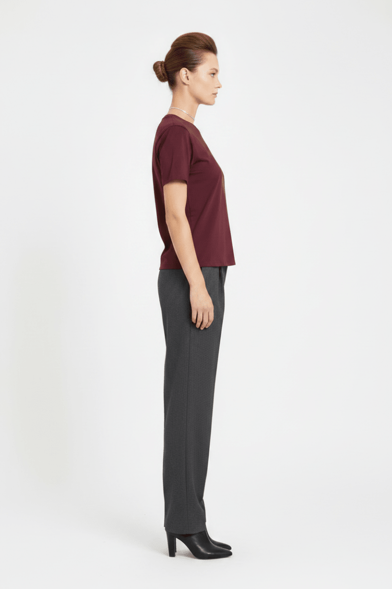 Vila Damen T-Shirt Vinora Kurzarm T-Shirt - Port Royale