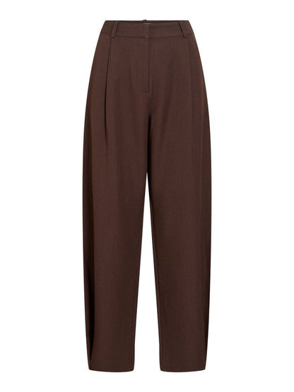 Vila Hose High-Waist Barrel-Fit Knoechel Coffee Bean Melange