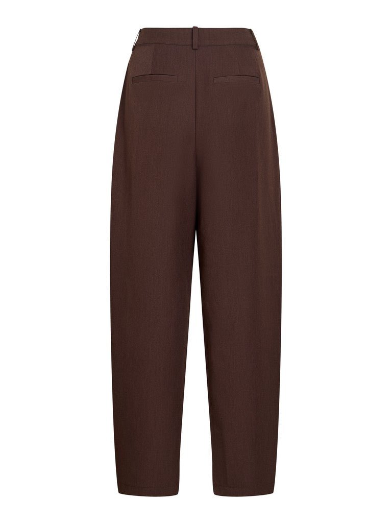 Vila Hose High-Waist Barrel-Fit Knoechel Coffee Bean Melange
