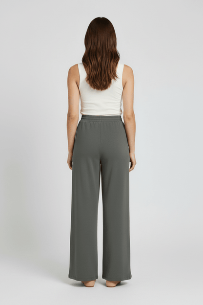 Vila Hose High-Waist Weite Balsam Green