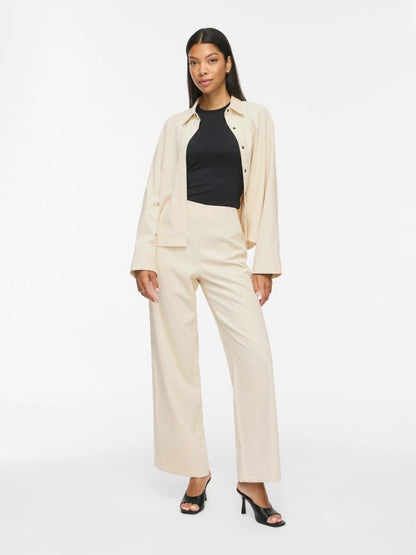 Vila Hose Hw Pants in Birch