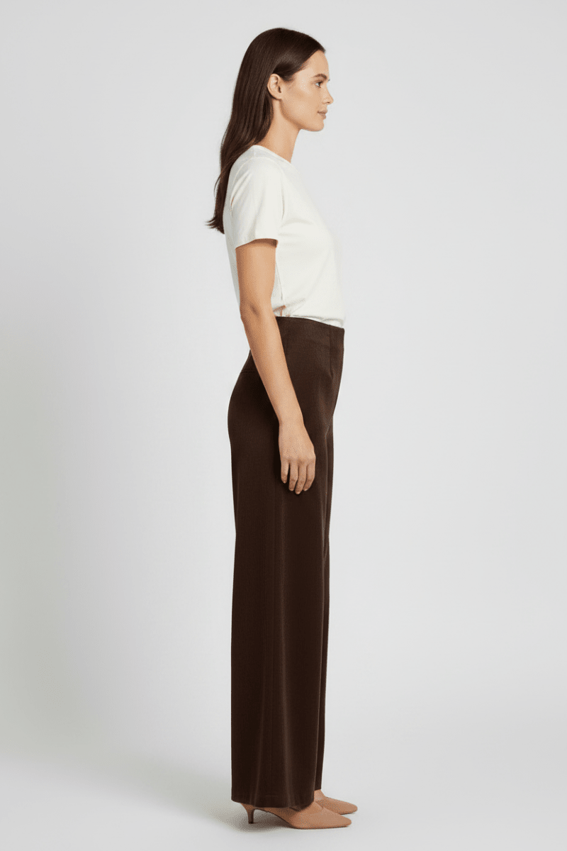 Vila Hose Hw Pants in Coffee Bean