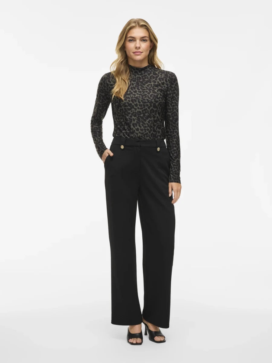 Vila Hose mit weitem Bein Black