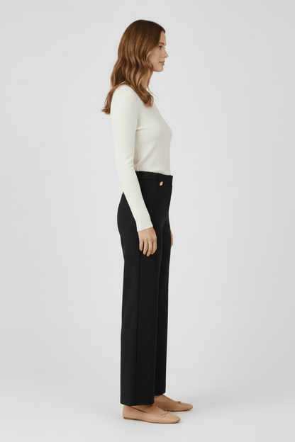 Vila Hose mit weitem Bein Black