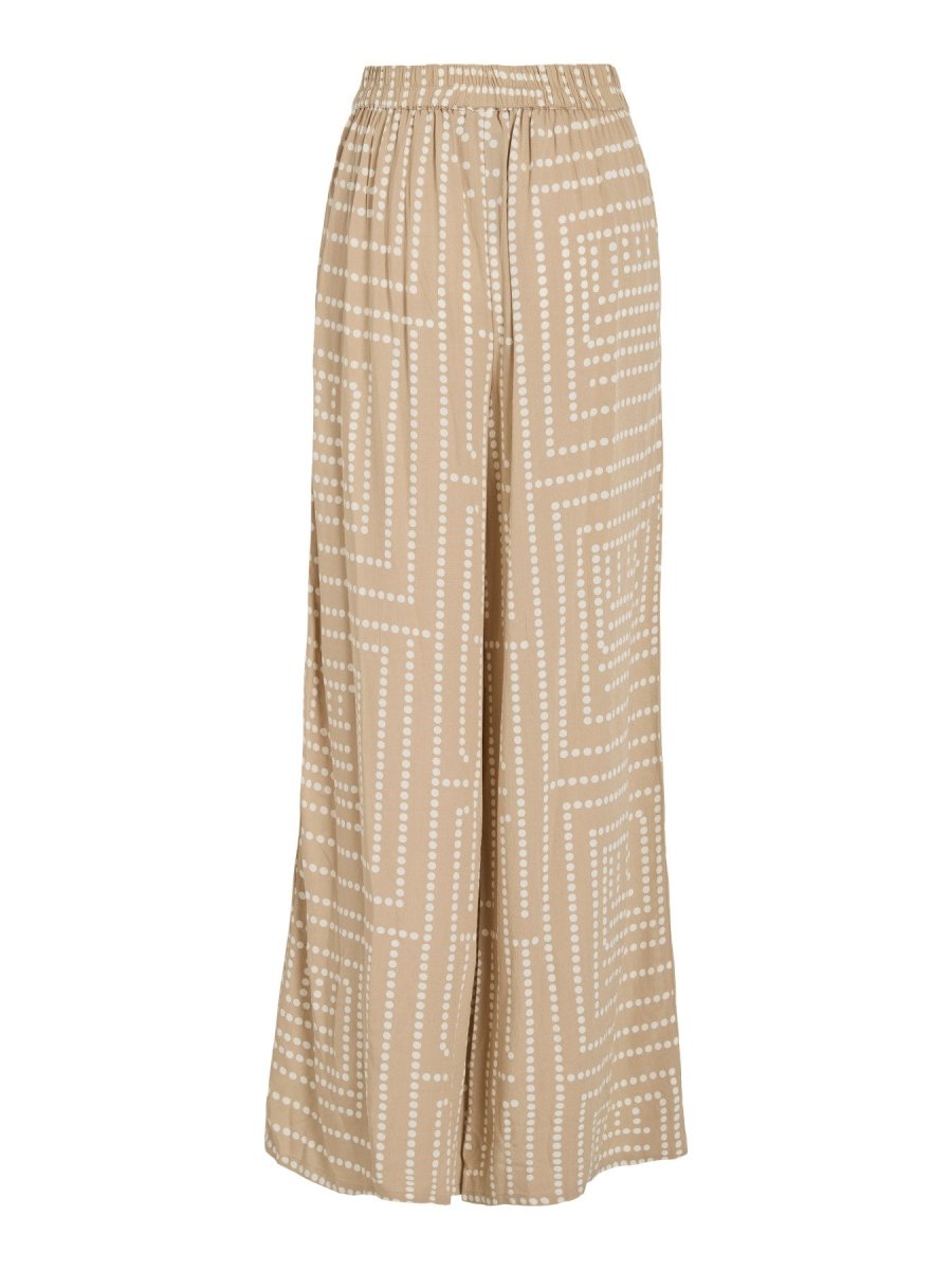 Vila Hose Vifrelli Kleo Loose Pants - Travertine Birch Dots