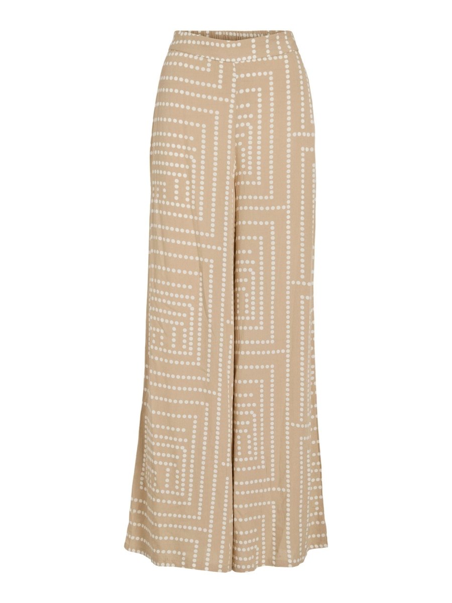 Vila Hose Vifrelli Kleo Loose Pants - Travertine Birch Dots