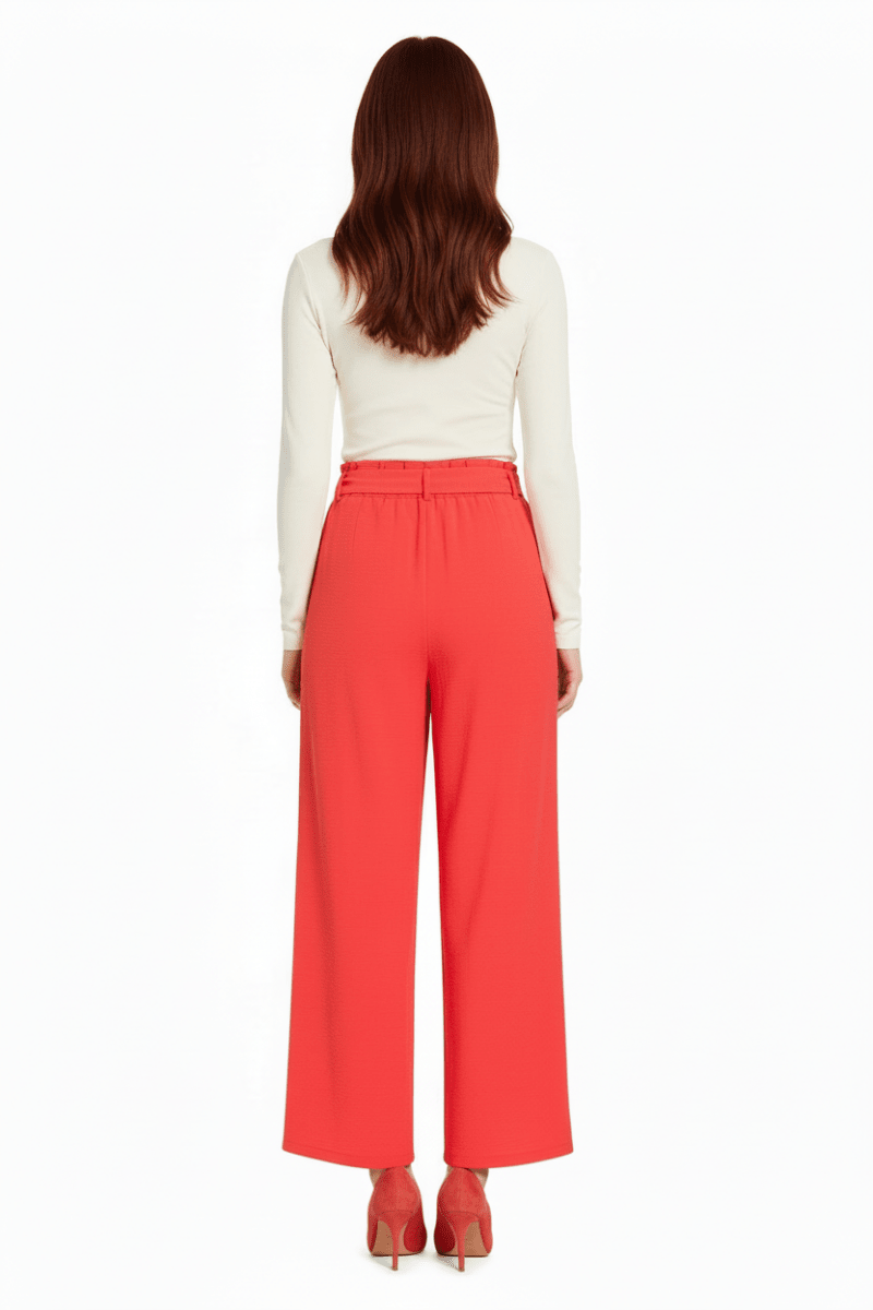 Vila Hose VIJOSA HW BELTED CULOTTE PANTS - NOOS - Hibiscus