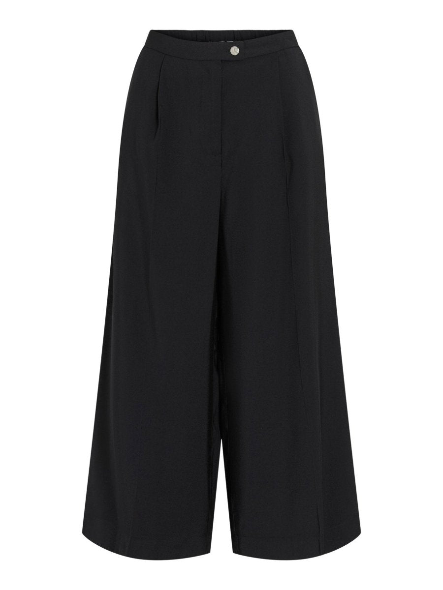 Vila Hose Vimarilee High-Waist Weite Culotte Black Beauty