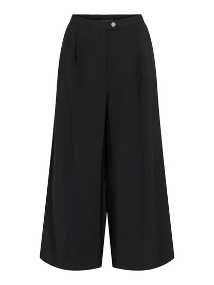 Vila Hose Vimarilee High-Waist Weite Culotte Black Beauty
