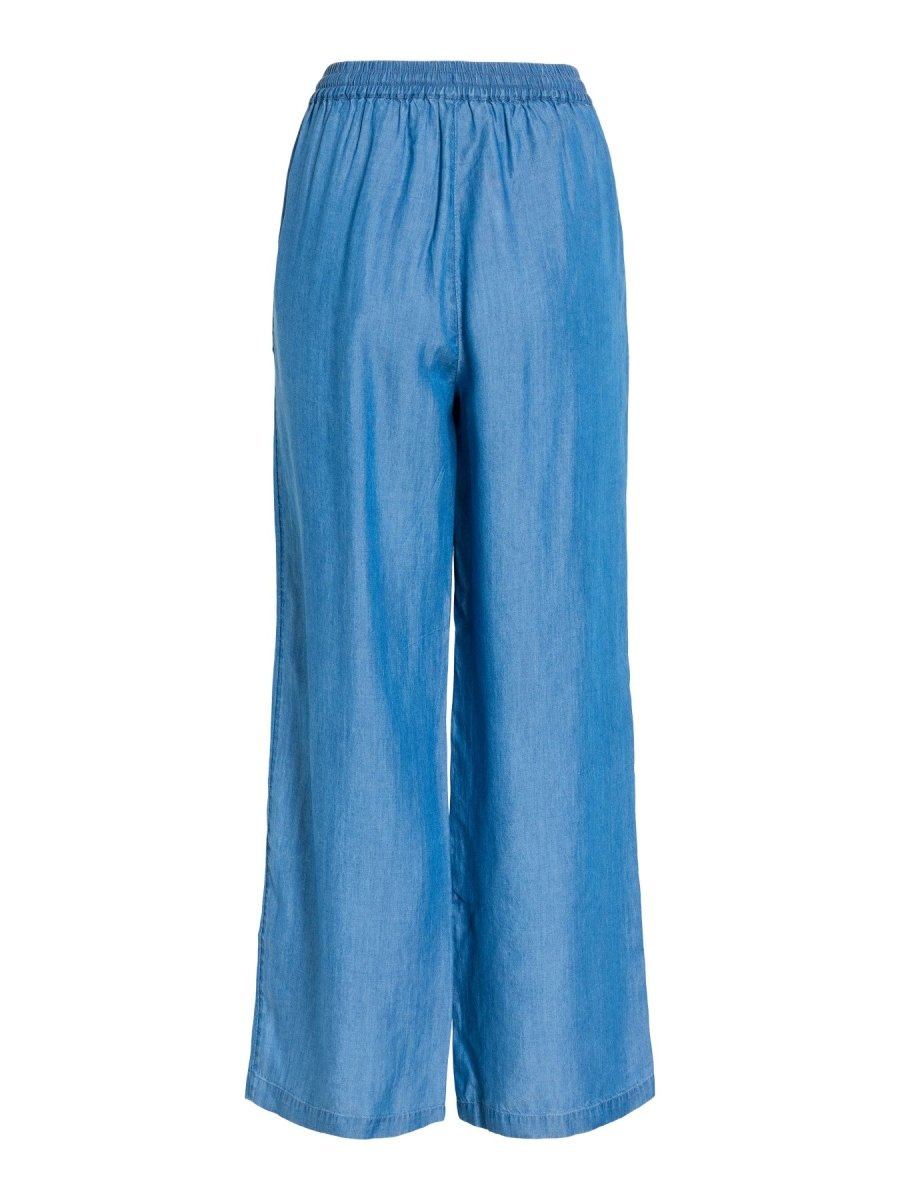 Vila Hose VITEVIRA HW PANT/VOL - Medium Blue Denim