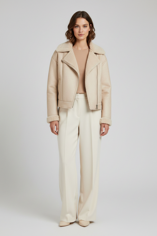 Vila Jacke in der Farbe Creme