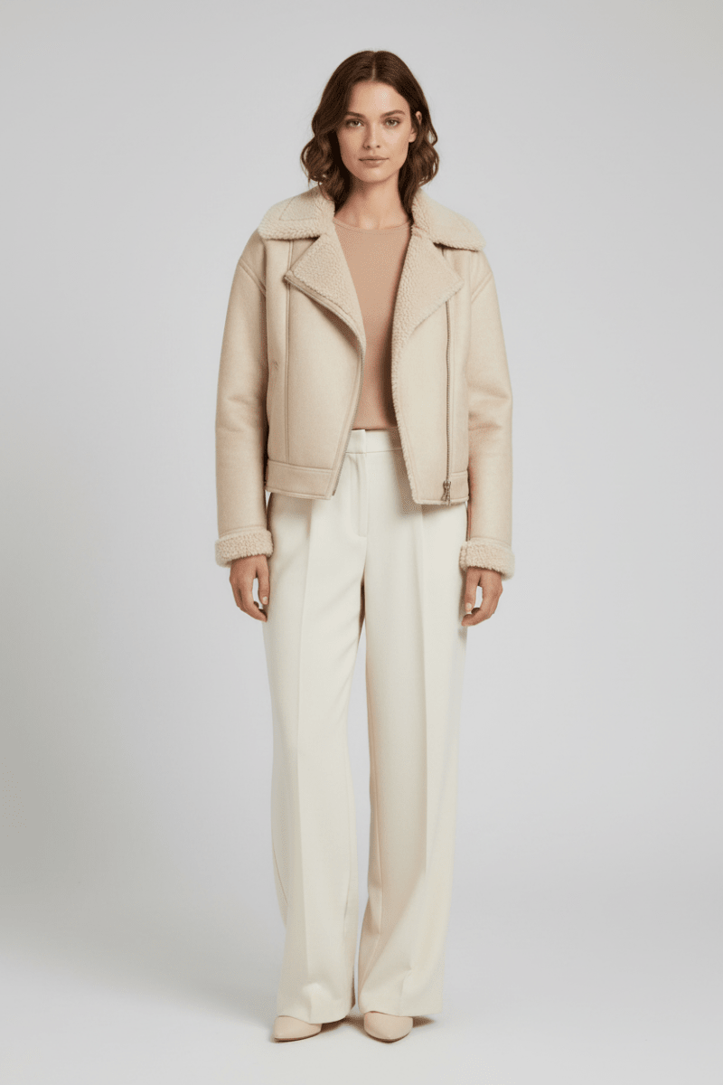 Vila Jacke in der Farbe Creme