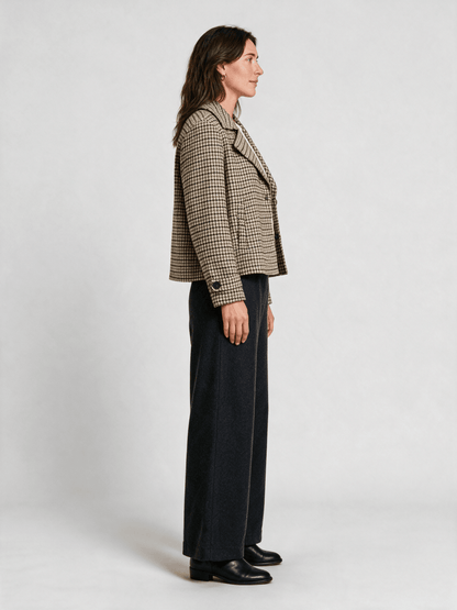 Vila Jacke Langarm Coffee Bean Birch/Nomad/Martini Olive/Black