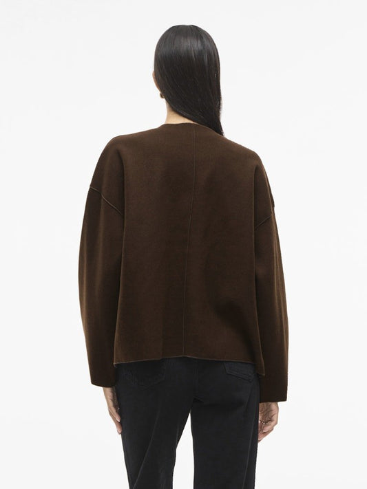 Vila Jacke Loose Fit Langarm Coffee Bean