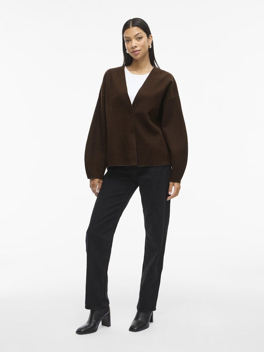 Vila Jacke Loose Fit Langarm Coffee Bean