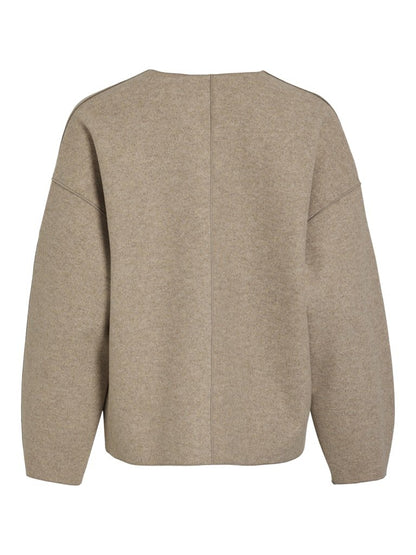 Vila Jacke Loose Fit Langarm Natural Melange