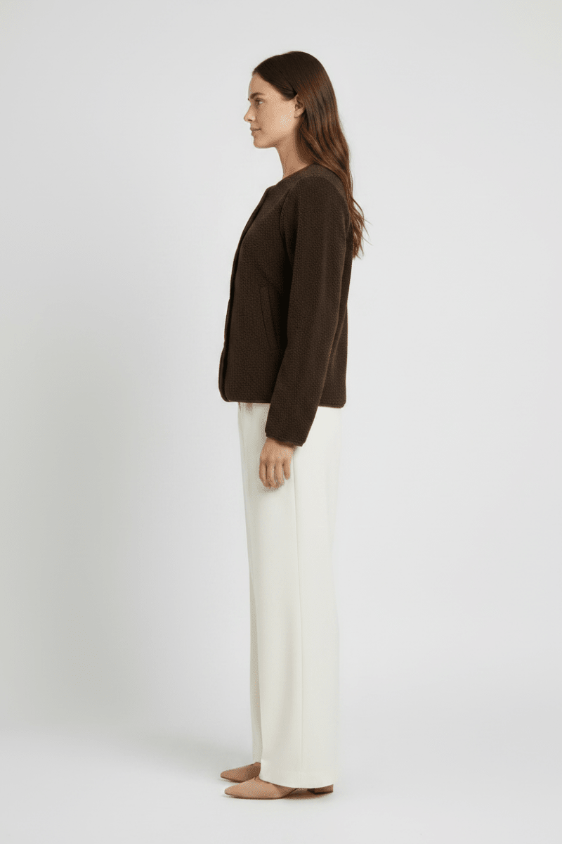 Vila Jacke Teddy Coffee Bean