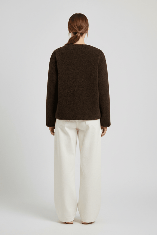 Vila Jacke Teddy Coffee Bean