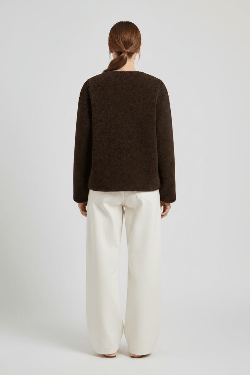 Vila Jacke Teddy Coffee Bean
