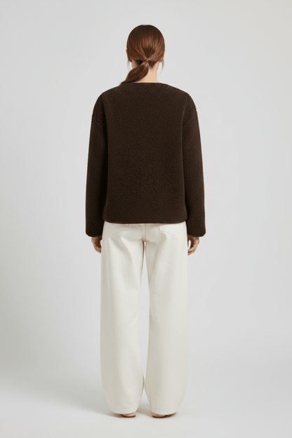 Vila Jacke Teddy Coffee Bean