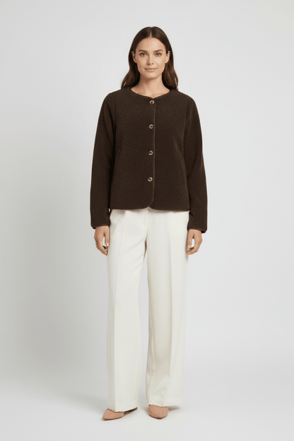 Vila Jacke Teddy Coffee Bean