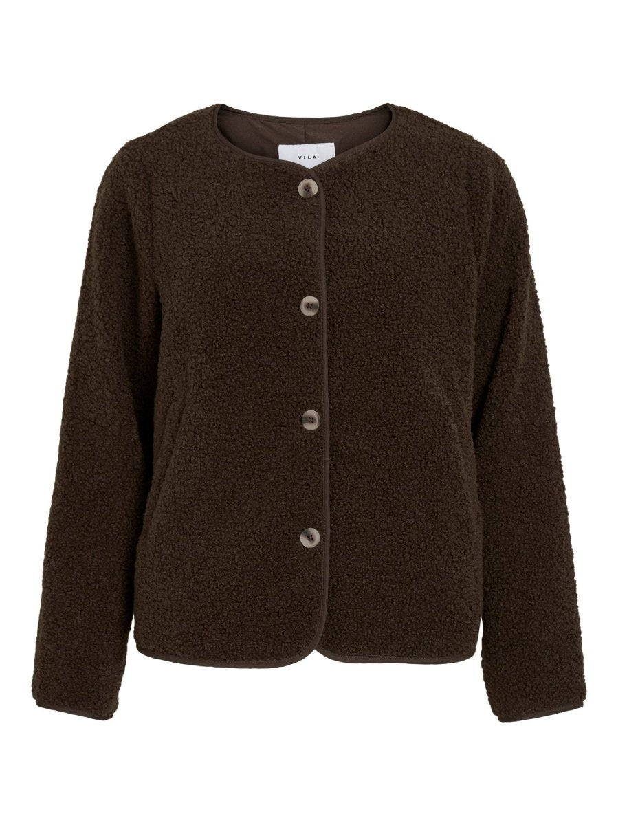 Vila Jacke Teddy Coffee Bean