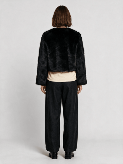 Vila Jacke Vipelly in Black Beauty