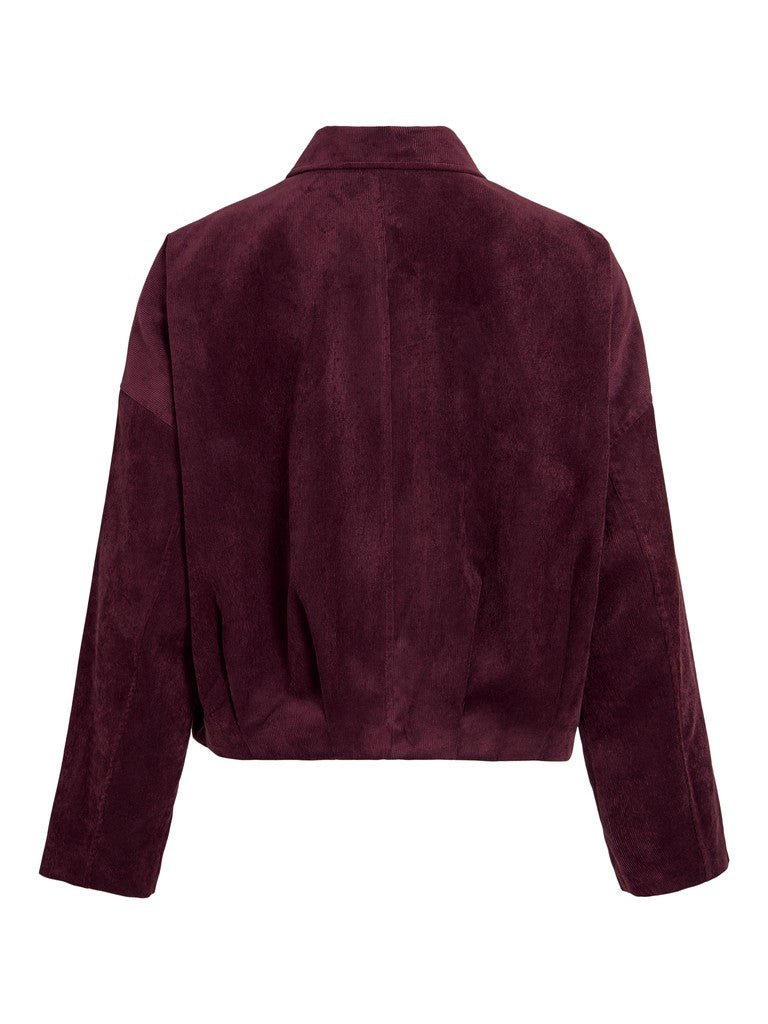 Vila Jeansjacke Zipper Langarm in Port Royale