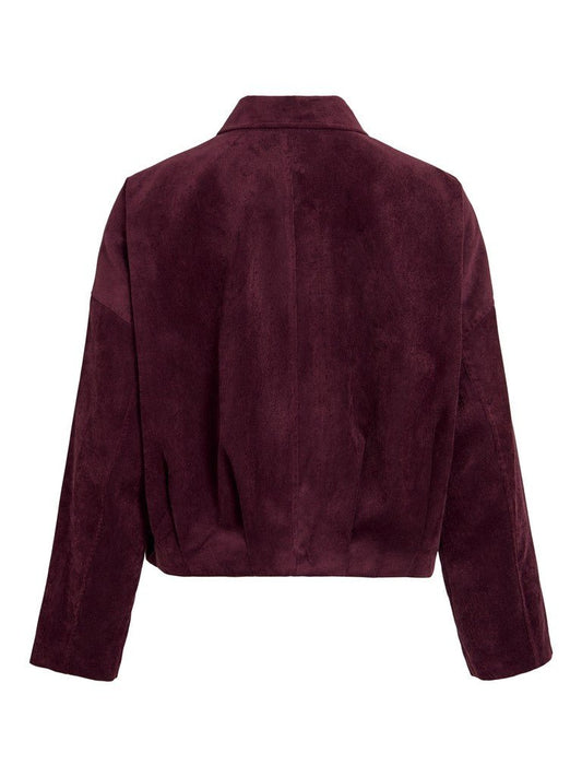Vila Jeansjacke Zipper Langarm in Port Royale