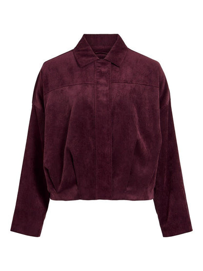 Vila Jeansjacke Zipper Langarm in Port Royale