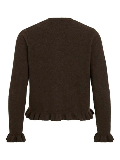 Vila Knit Cardigan in der Farbe Medium Coffee Bean