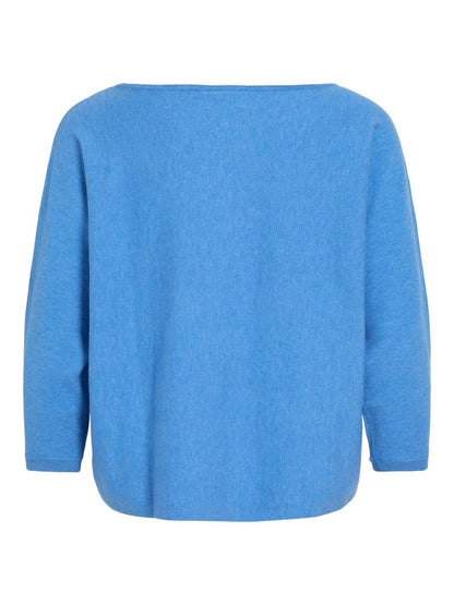 VILA Knit top VIMALU BOATNECK 3/4 SLEEVE KNIT TOP - NOOS - All Aboard MELANGE