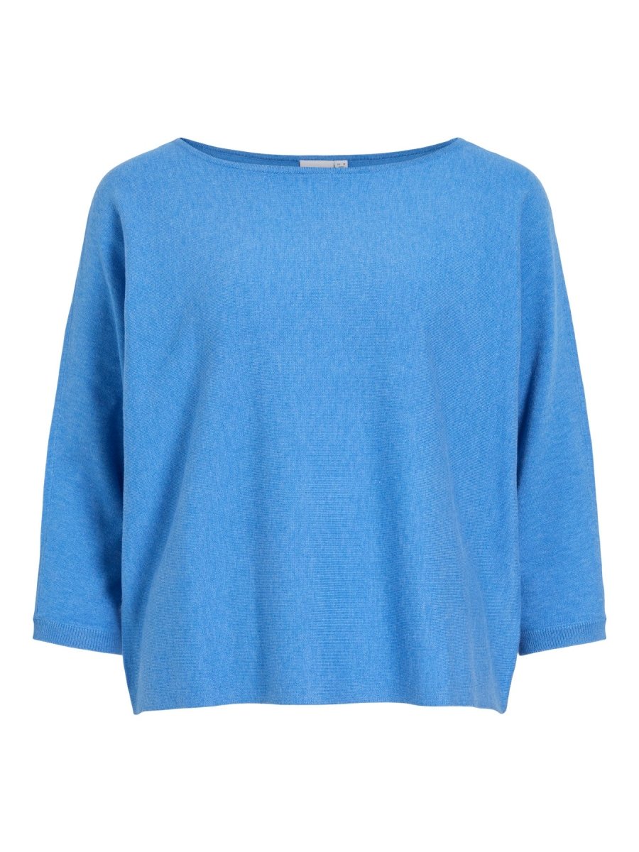 VILA Knit top VIMALU BOATNECK 3/4 SLEEVE KNIT TOP - NOOS - All Aboard MELANGE