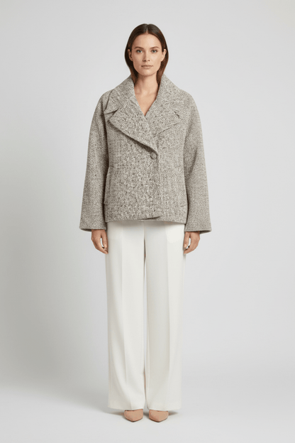 Vila Kurze Jacke L/S Short Jacket in Birch Melange