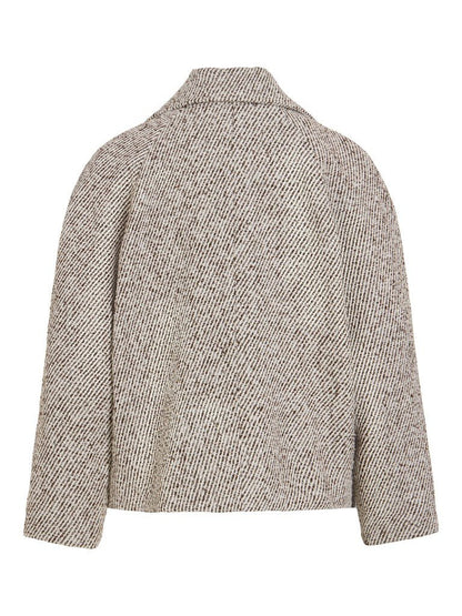Vila Kurze Jacke L/S Short Jacket in Birch Melange