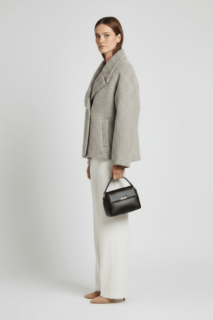 Vila Kurze Jacke L/S Short Jacket in Birch Melange