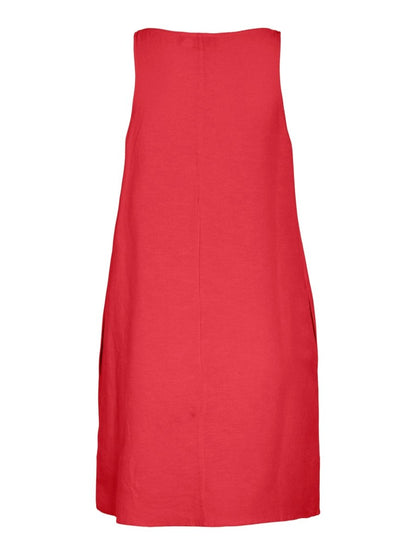 Vila Kurzkleid VIPRISILLA S/L BOATNECK SHORT DRESS/VOL1 - Hibiscus