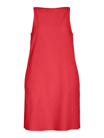 Vila Kurzkleid VIPRISILLA S/L BOATNECK SHORT DRESS/VOL1 - Hibiscus