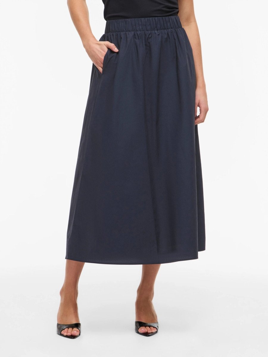 VILA langer Rock VISOPHIE HW ANKLE SKIRT - NOOS - Navy Blazer
