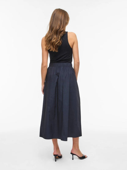 VILA langer Rock VISOPHIE HW ANKLE SKIRT - NOOS - Navy Blazer