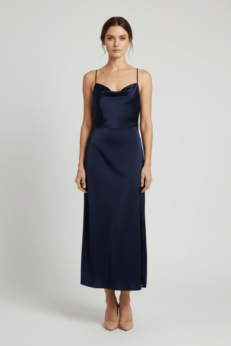 Vila langes Kleid Viravenna Strap Ankle Dress - Navy Blazer