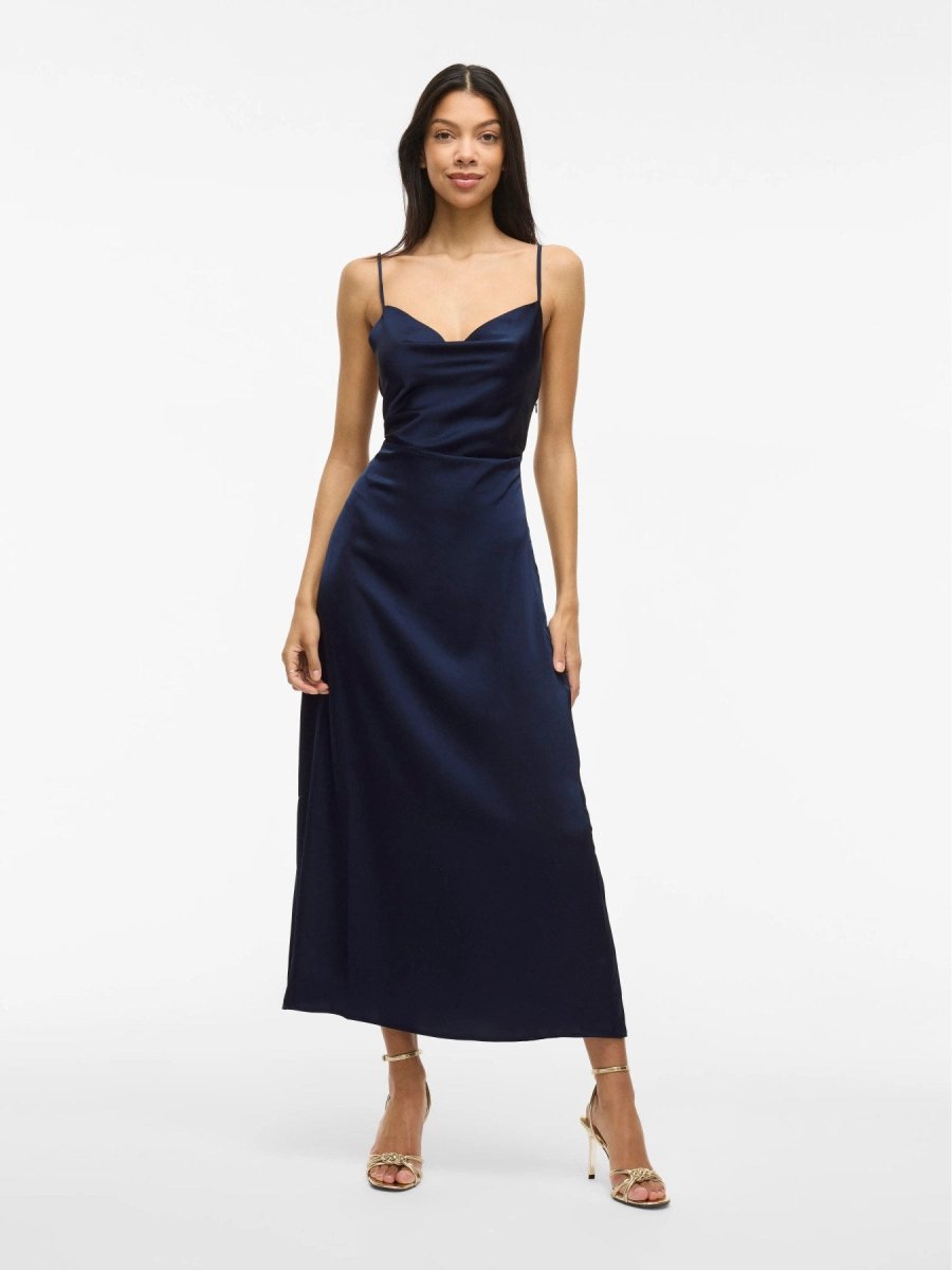 Vila langes Kleid Viravenna Strap Ankle Dress - Navy Blazer