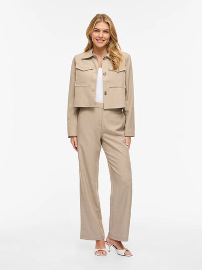 VILA Light Jacket VIROSA JACKET - Super Light Natural Melange