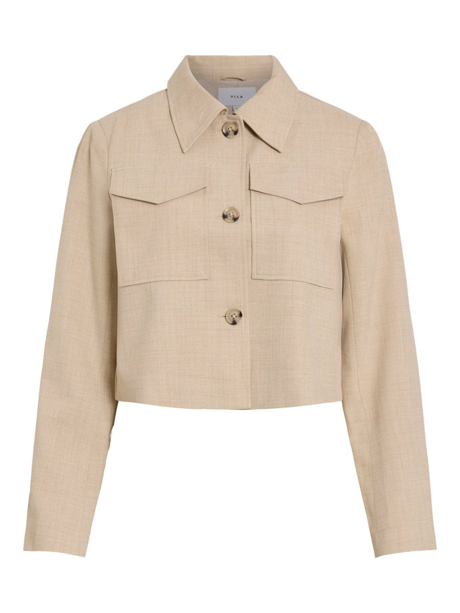 VILA Light Jacket VIROSA JACKET - Super Light Natural Melange