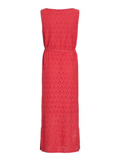 Vila Midi - Kleid VIAMALINA S/L MIDI DRESS/VOL/PB - Hibiscus