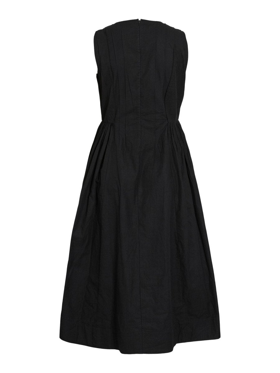 VILA Midikleid VIJIMBA O - NECK S/L MIDI DRESS - Black Beauty